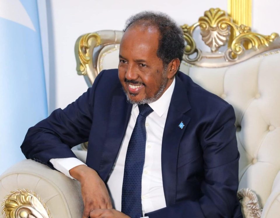 President Hassan Sheikh celebrating the extension of his presidency