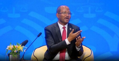 رئيس مجلس نواب الشعب الإثيوبي في مؤتمر صحفي