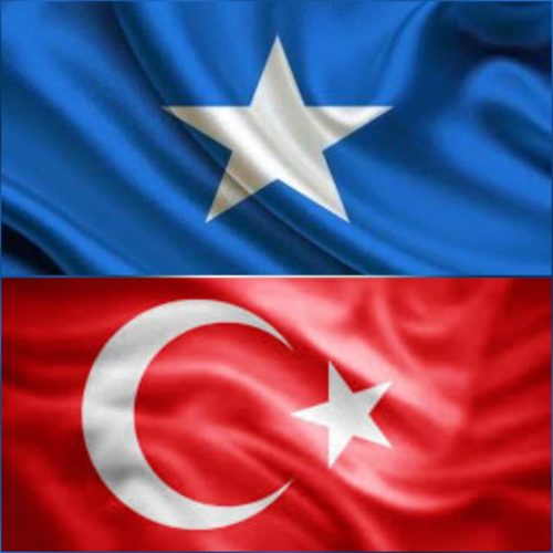 The flags of Turkey and Somalia