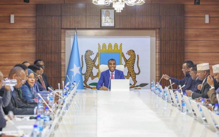 A picture from Somali government meeting in Mogadishu