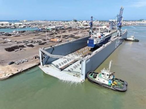 Floating dock for ship repair