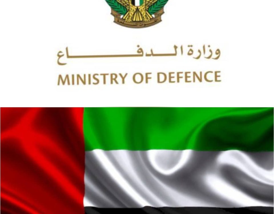 Flag of United Arab Emirates and its Ministry of Defense Logo