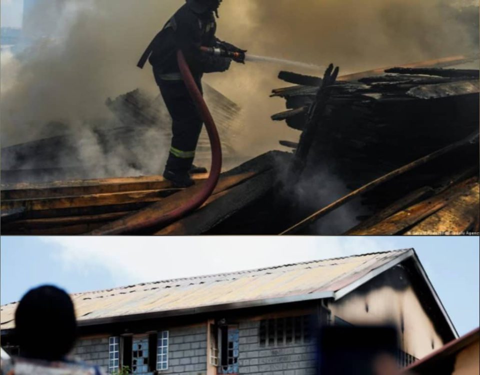 Otomishi Girls' Academy dormitory during fire