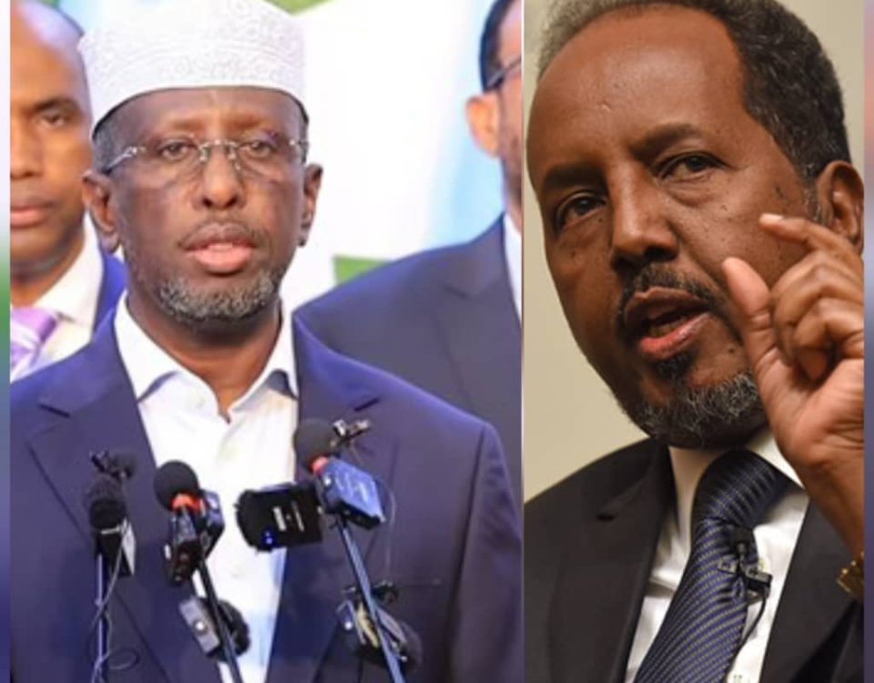 President Hassan Sheikh Mohamud and opposition leaders