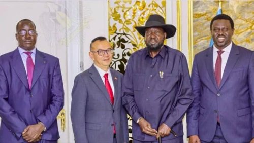 جانب من لقاء الرئيس سلفا كير مع مسؤولي شركة التشغيل الرائدة