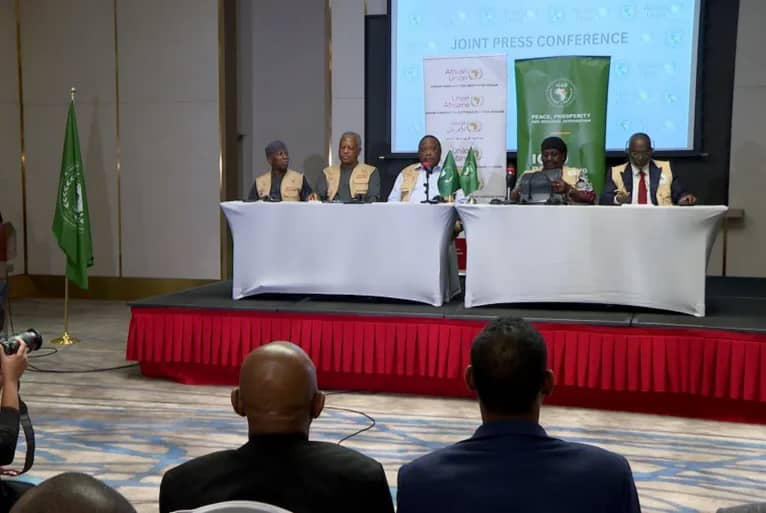 African Union and IGAD delegations held a press conference