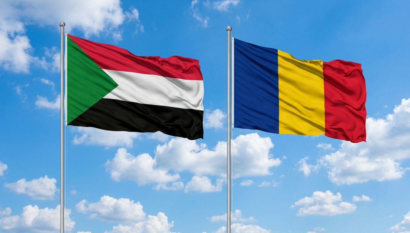 علم تشاد وعلم السودان